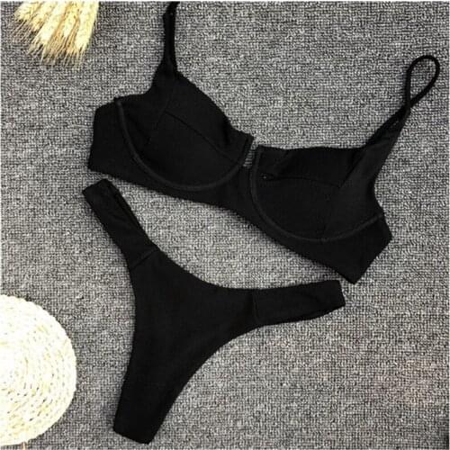 2020 Summer Brand New Women Micro Mini Bikini Set Bandage Push up Padded Bra G-string Thong Swimwear Bathing Suit Mujer Bather