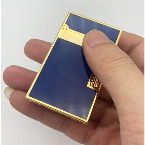 100% new vintage dupont gas lighter gas cigarette lighter polished jet gasoline flint lighter metal gas lighter