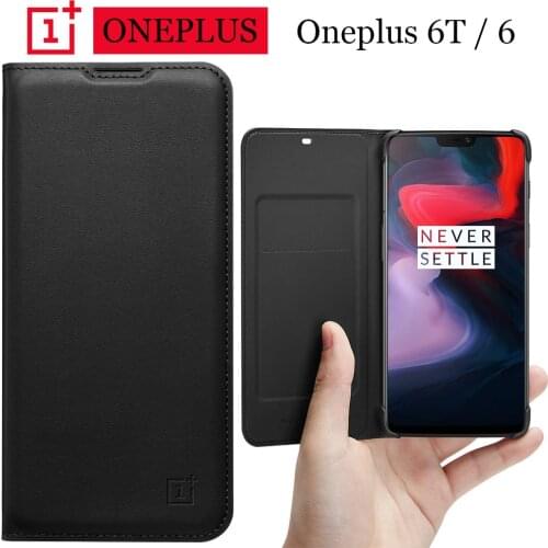 Original Oneplus 6 6T Case Luxury Smart Auto sleep PU Leather Wallet Flip Phone Cover for Oneplus6 One plus 6 Coque Fundas