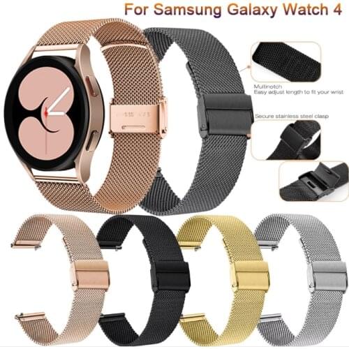 Milanese Stainless Steel Metal Strap For Samsung Galaxy Watch 4 44mm 40mm / Watch 4 Classic 46mm 42mm SmartWatch Watch4 Correa