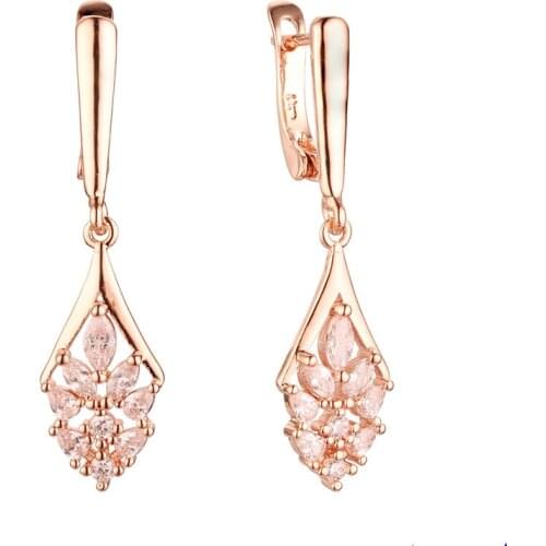 Luxury Cubic Zircon Long Earrings 2020 Exquisite Design Earring Young Lady Anniversary Gift