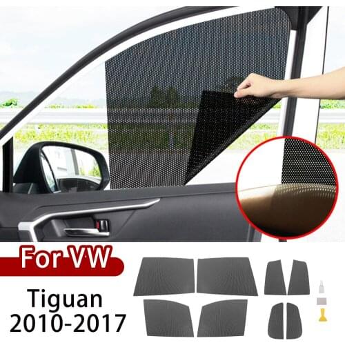 For Volkswagen Tiguan 2010-2017 Car Side Window Sunshades Electrostatic Sticker Sunscreen Film Stickers Cover Car Accessories VW