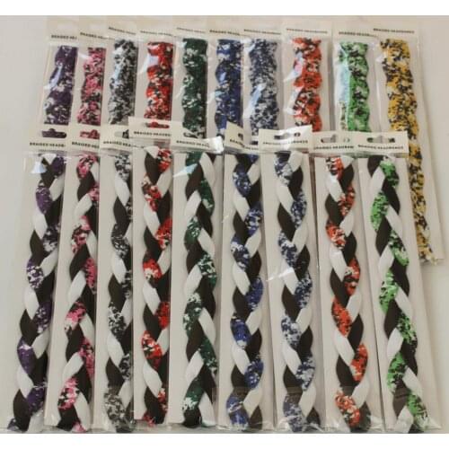 Sports hair bands 3 rope digital camo Braided camo Headband sports baseball mini headband for women and men