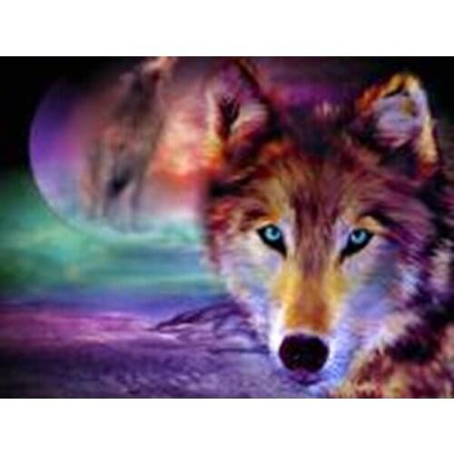 Wolf DIY Crystal full 5D plastic diamond painting cross stitch kit art 3Dmosaic square rhinestone