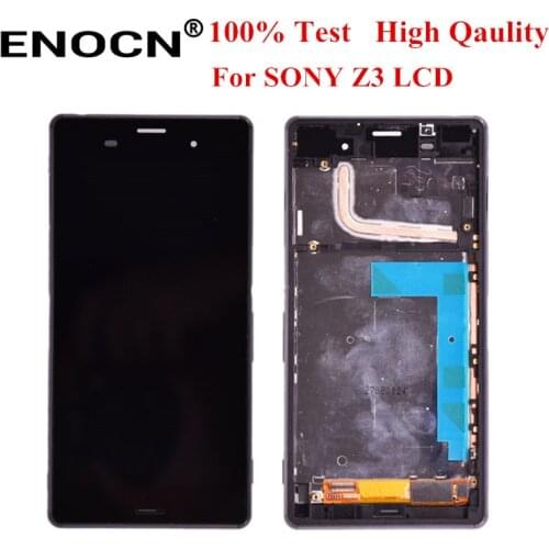 ENOCN Grade AAA+++ LCD For SONY Xperia Z3 Display Touch Screen with Frame for SONY Xperia Z3 Dual Display LCD D6633 D6603