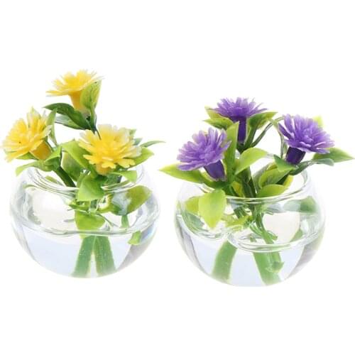 1:12 Dollhouse Miniature Mini Tree Potted For Green Plant In Pot Doll House Furniture Home Decor Simulation Potted Plant