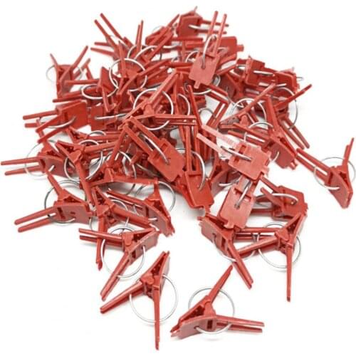 1 Bag Grafting Clip Flexible Rust-free Plastic Round Flat Mouth Plant Support Clip for Garden
