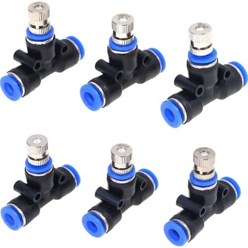 3Pcs/Set 6mm Low Pressure Misting Cooling System Atomizing Sprayer Nozzles Garden Accessories