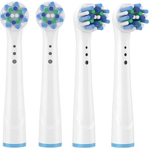 4pcs CrossAction Brush Head for Braun Oral B Replacement Toothbrush Head Toothbrush Brush Heads for Oral-B Oralb Nozzles
