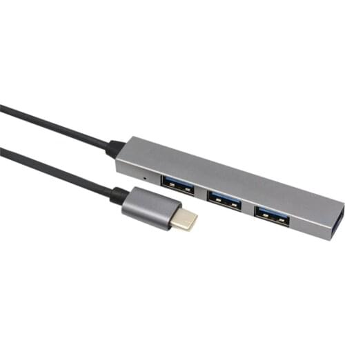 4-in-1 USB Hub Type-C To 4 USB HUB Expander Ultra-thin Mini Portable 4-Port USB 3.0 Hub With LED Indicator Lamp