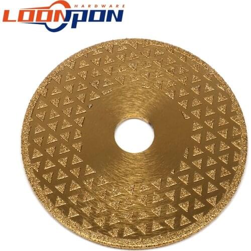 5" Electroplated Diamond Cutting Grinding Disc Double Side Diamond Blade Granite Marble Wheel Cutter 40# 7/8" Gold Abrasive Tool