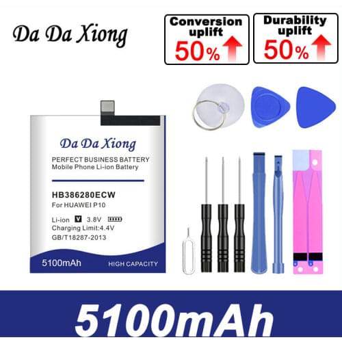 DaDaXiong 5100mAh HB386280ECW Battery for Huawei Ascend P10 Phone battery