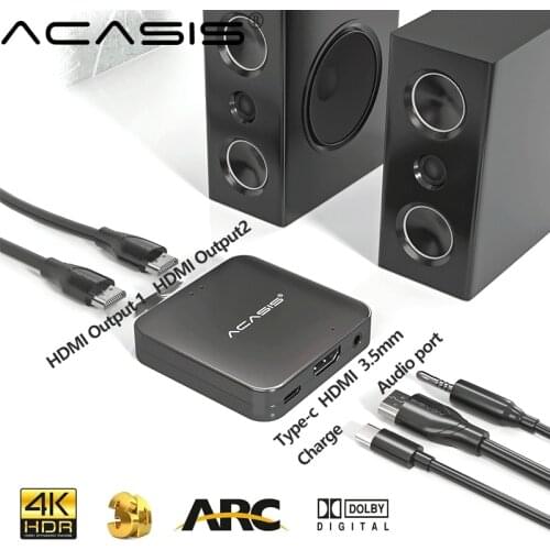 HDMI-compatible Audio Separator HDMI-compatible To Hdmi+audio Converter Audio Output To Amplifier Speaker 4k Video Separator