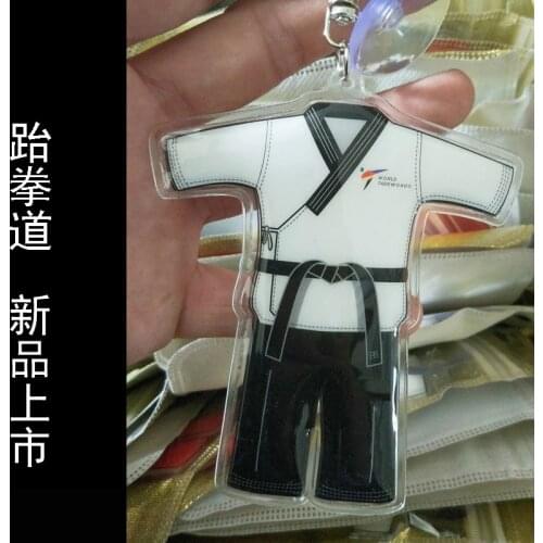 Taekwondo Keychain Sport Key chain Cute Toys Tae kwon do Doboks Gift of Friendship Keepsake for Games A-D 4 Choises
