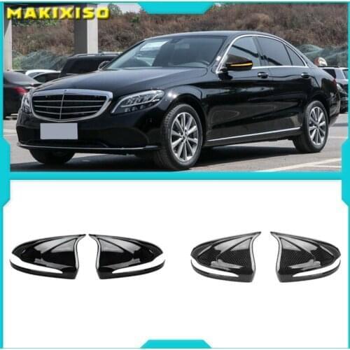 For Mercedes-Benz C260L Rearview Mirror Cover E-Class C-Class C200L E300L Carbon Fiber Reversing Shell S-Class GLC