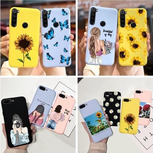 Fashion Daisy Sunflower Pretty Girls Case For Xiaomi Redmi Note 8 4A 4X 5 5A 6 6A 7 7A 8 8A 9 9A Note9 9C Back Cover Phone Cases