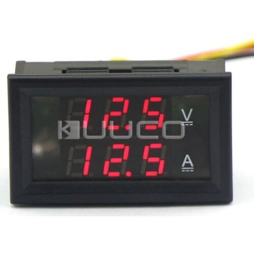 Digital Tester DC 4.5~30V/100A Voltage Current Meter 2in1 Panel Meter/Monitor/Digital Meter DC 12V 24V Voltmeter Ammeter