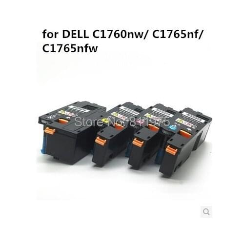 Compatible for Dell C1760nw/ C1765nf/ C1765nfw printer color toner cartridge 332-0407 332-0408 332-0409 332-0410