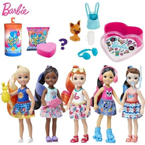 Color Reveal Original Barbie Dolls Princess Makeup Toys for Girls Children Blind Box Toys Gifts with Doll Accessories Juguetes