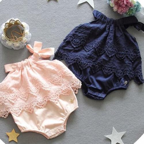 Floral Newborn Baby Girl Romper Bodysuit Jumpsuit Outfit Sunsuit Clothes Baby Girls Lace Floral Ruffled