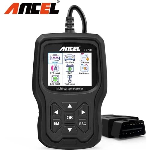 ANCEL FD700 All System OBD2 Scanner DPF EPB BMS ETC Oil Reset Multi languages Auto Diagnostic Free Update Car Diagnostic Tool