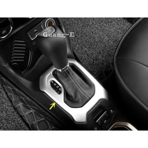 For Jeep Renegade 2016 2017 2018 2019 2020 Car Cover Body Styling Stick Middle Front Shift Stall Paddle Cup Lamp Frame Trim 1pcs