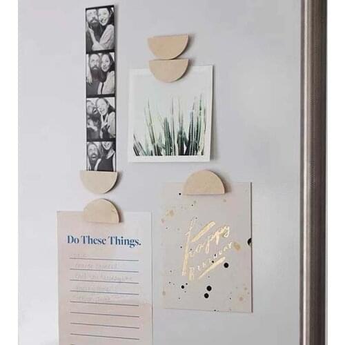 Refrigerator Fridge Magnet Stick Home Decor Semicircular Geometric Pattern Message Photo Post Creative Originality Simplicity