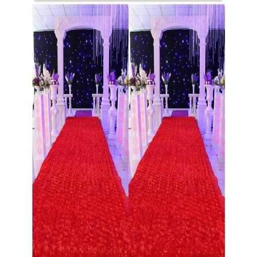 Wedding Table Decorations Background Wedding Favors 3D Rose Petal Carpet Aisle Runner For Wedding Party Decoration Supplies Free