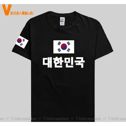 Nation team 100% cotton meeting fans streetwear fitness Korean flag tops Republic of Korea South t shirt man KOR jersey t-shirts