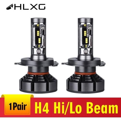 H4 led hi/lo beam 20000LM 4300K Halogen Repair stock in Spain Mini with ZES 6500K 5000K LED Lampada Fog Light 12V 2PCS hlxg