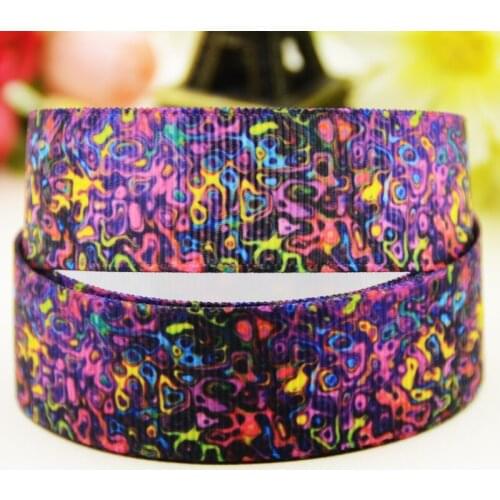 22mm 25mm 38mm 75mm Abstract pattern printed Grosgrain Ribbon party decoration 10 Yards X-03613
