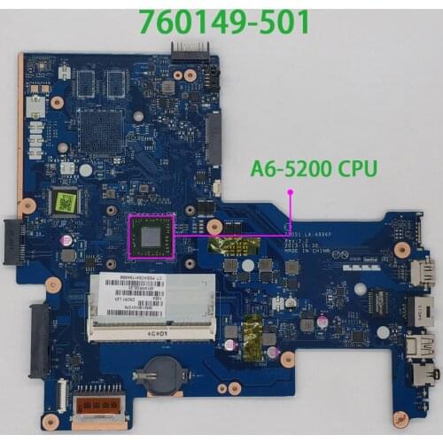 For HP 15G 15-G040NR 15-g221AU Series 760149-501 760149-601 760149-001 ZSO51 LA-A996P UMA w A6-5200 CPU PC Laptop Motherboard