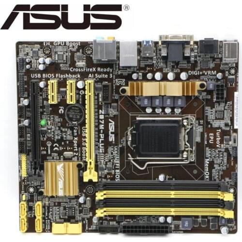 For ASUS Z87M-PLUS desktop motherboard LGA 1150 DDR3 i3 i5 i7 32GB SATA3 USB3.0 Z87 used mainboard boards PC