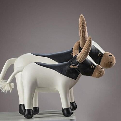 Cute Cow Plush Toy Stuffed Animals Simulation cow artwork Decor Gift Unique Cow Office House Table Decor