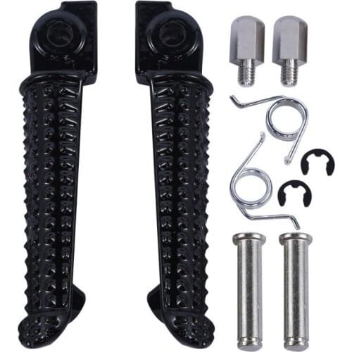 Motorcycle Front Footrest Foot Pegs For Yamaha YZF R11998-2014 YZF R6 1999-2017 YZFR6S 03-08 Aluminum Black/Silver