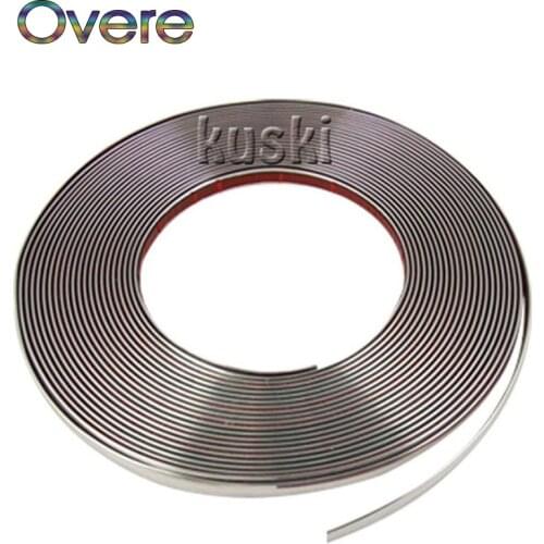 Overe 5M Chrome Trim Styling Car Sticker Molding Strip For Peugeot 508 308 206 307 207 407 2008 Citroen C4 C5 Opel Astra j h