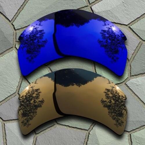 Violet Blue&Bronze Copper Sunglasses Polarized Replacement Lenses for Oakley Flak 2.0 XL