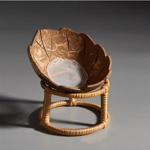 Handmade ecological natural coconut shell tea leak tea filter tea residue filter Kung Fu tea props tea dispenser