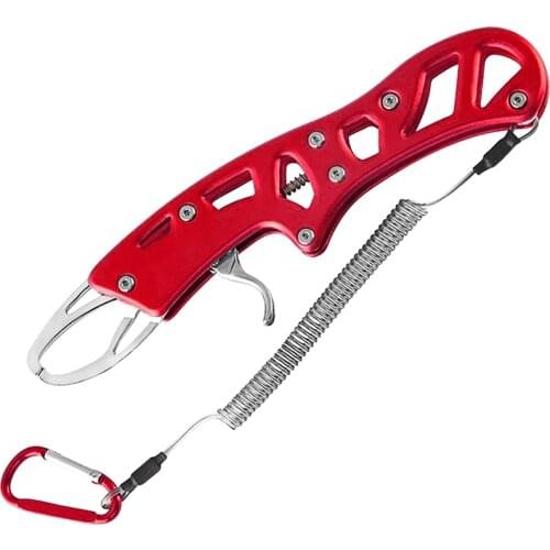 Fish Lip Gripper Portable Multipurpose Non-Slip Fish Hook Remover Aluminum Alloy Fishing Tackle Gripper Lightweight Suitable