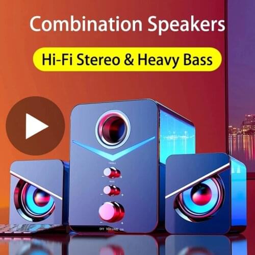 Subwoofer AUX Wireless Speaker For Desktop Computer Laptop PC TV Bluetooth Home Stereo Theater Audio Music Sound Box Altavoces