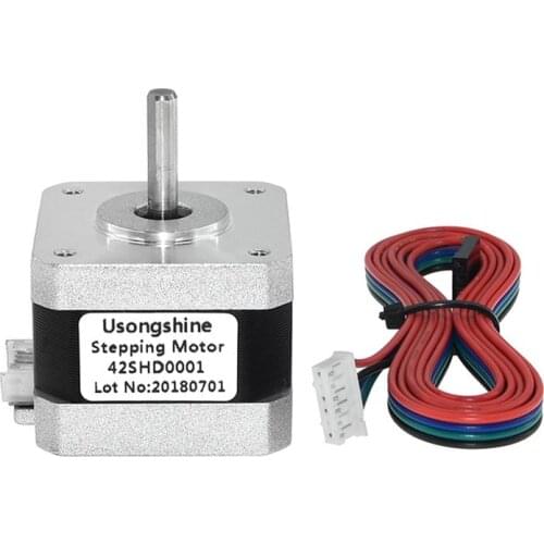 42SHD0001 Nema 17 Stepper Motor 4-lead Bipolar 34mm 12V 1.5A 26Ncm 1m Wire CE CNC Laser and 3D Printer Motor 3D Printer Part