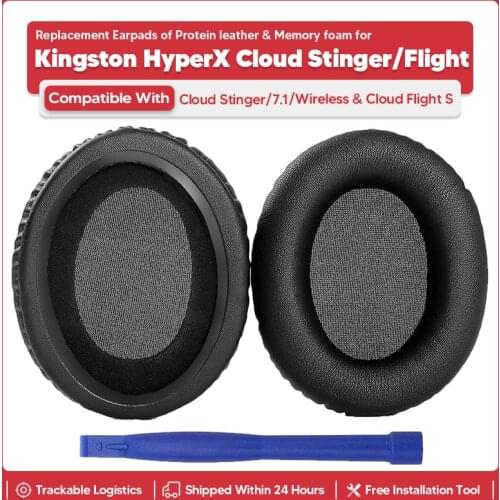 Replacement Ear Pads Earmuffs Earpads Cushions Cover for Kingston HyperX Cloud Flight S Stinger Wireless 7.1 Gaming Headsets