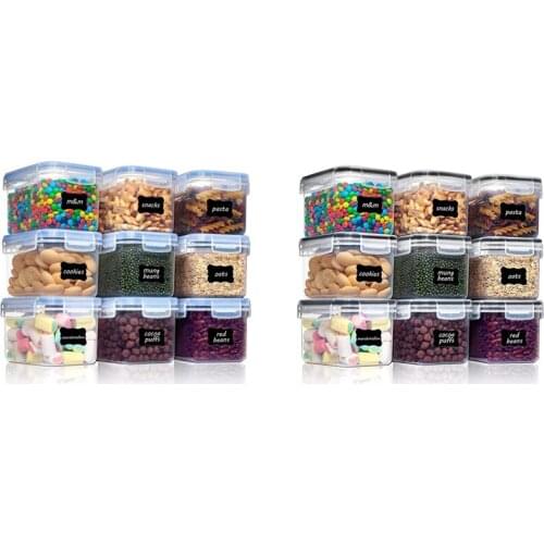 0.8 L Storage Jars Set, Cereal Storage Containers,Storage Containers, Airtight, Dry Food Container, Set Of 9