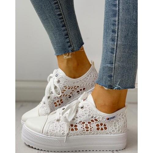 2021 Fashion Women Canvas Shoes Summer Sexy Hollow Breathable Female Flat Shoes Outdoor Low-Top Solid Color Lady Casual Shoes