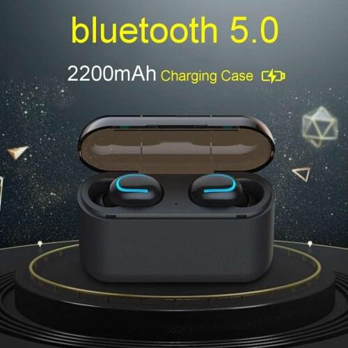 TWS Bluetooth 5.0 Earphones 2200mAh Charging Box Wireless Headphone 9D Stereo Sports Waterproof Earbuds Headsets Noise Reduction