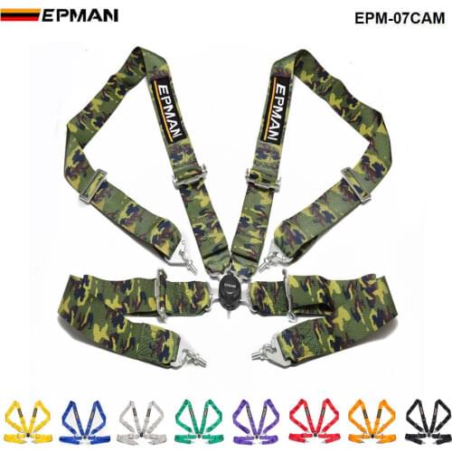 Universal 4-Point 3"Nylon Strap Harness Safety Camlock Racing Seat Belt EPM-07CAM