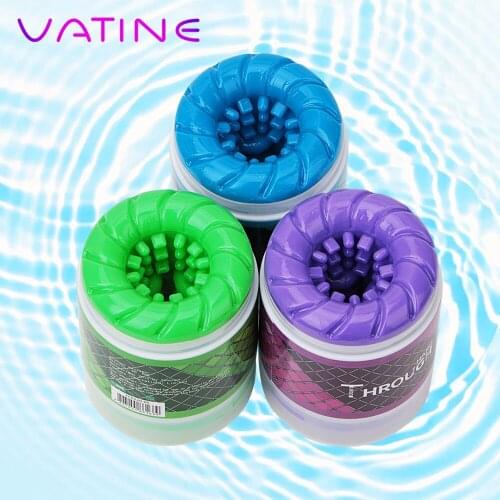 VATINE Dual Channel Blowjob Artificial Vagina Male Masturbator Adult Products Sex Toys for Men Sex Shop