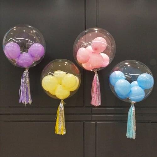 12/20/24/36inch Transparent PVC Globes Bobo Clear BalloonsHelium Inflatable Bobo Bubble kid Balloons Wedding Birthday Decoration