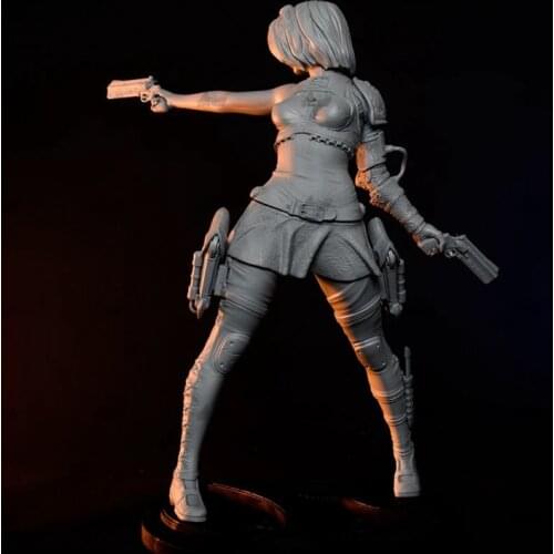 1/24 75mm 1/18 100mm Resin Model Kits Beauty Girl soldier Unpainted No Color RW-125
