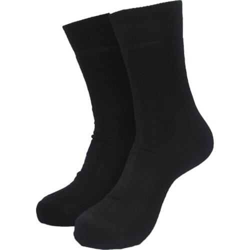 1 Pair Outdoor The Whole Terry Merino Wool Thick Black Color Trekking Socks